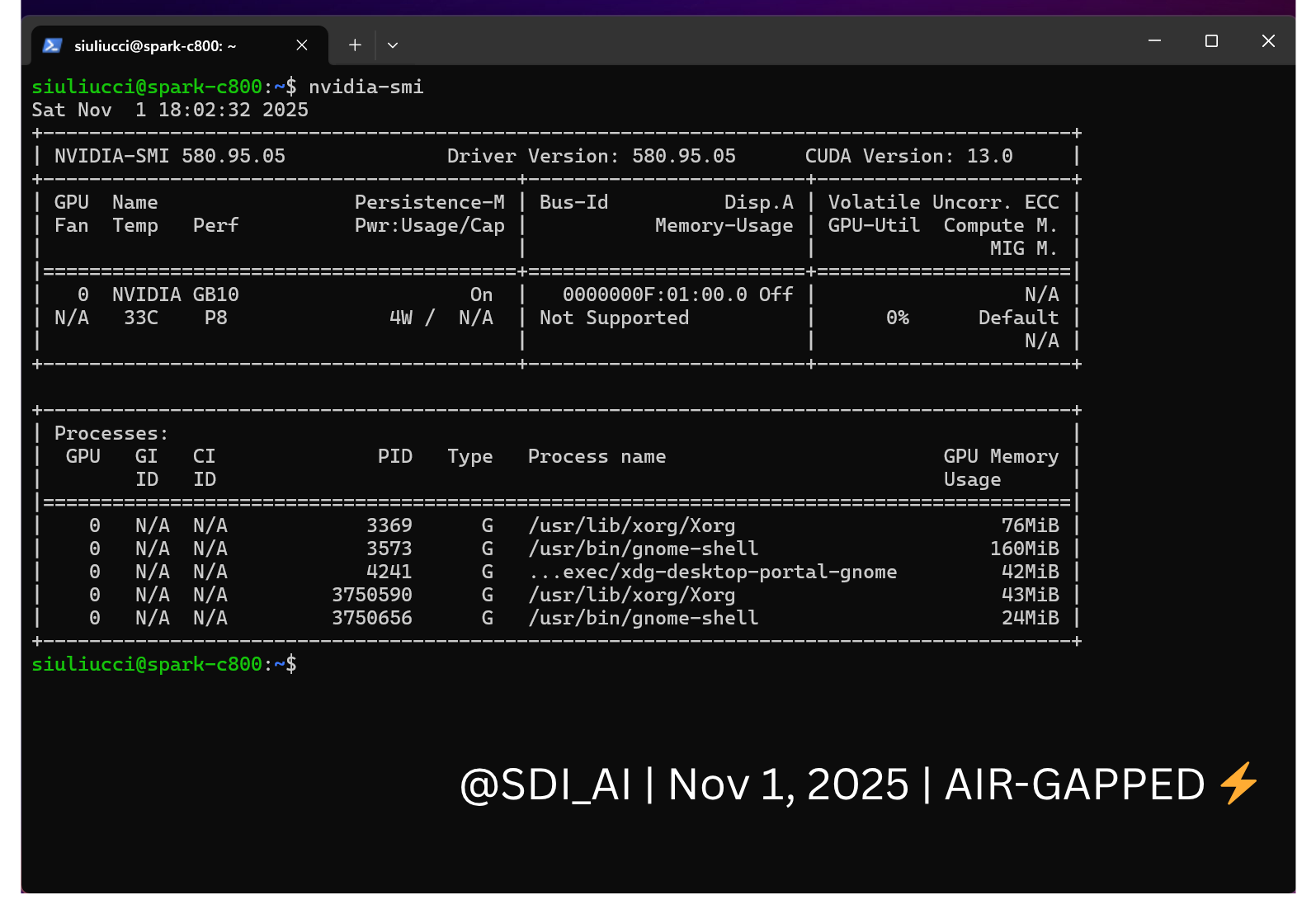 DGX Spark nvidia-smi
